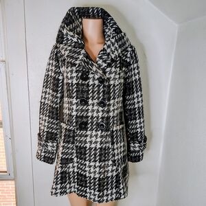 Valerie Stevens Black and White Pea Coat